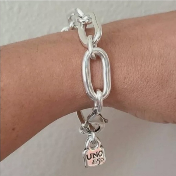 Uno de 50 Bracelet - AWESOME - Silver - Size M - Made in Spain - Picture 7 of 14